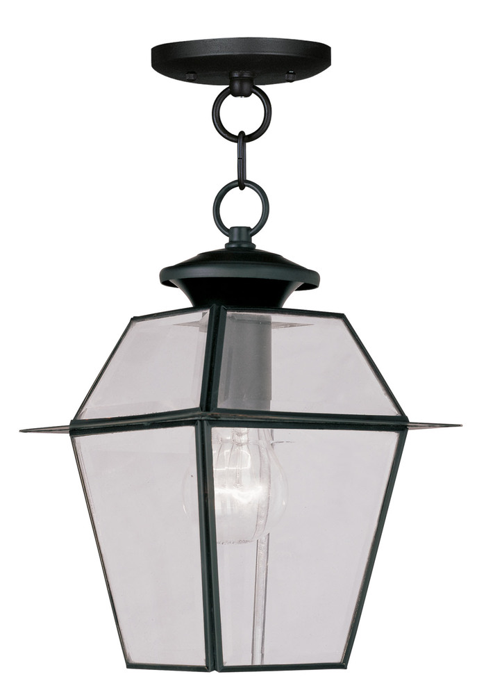 1 Light Black Outdoor Chain Lantern