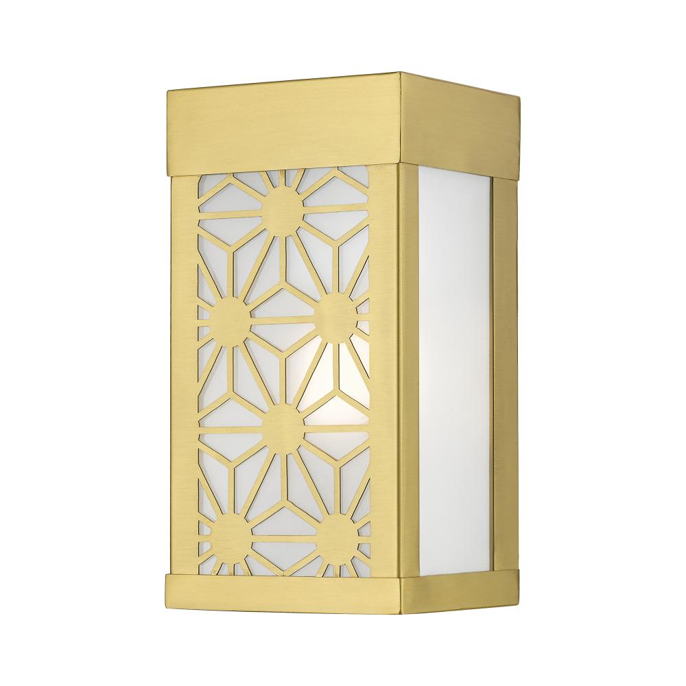 1 Light Satin Gold Outdoor ADA Small Sconce