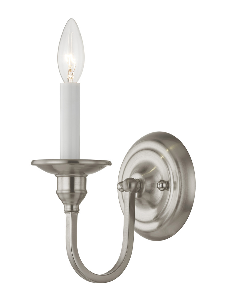 1 Light Brushed Nickel Wall Sconce