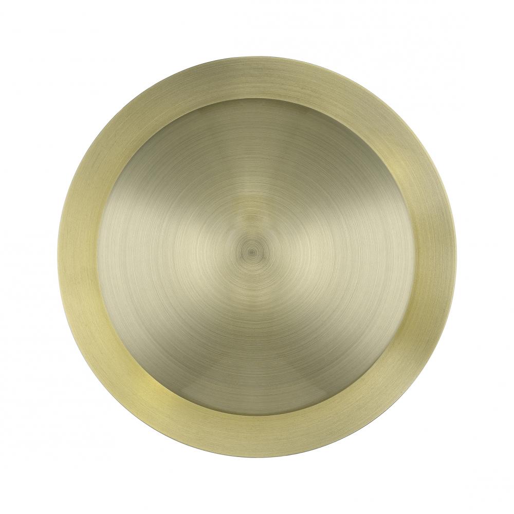 2 Light Antique Brass Medium Semi-Flush/ Wall Sconce
