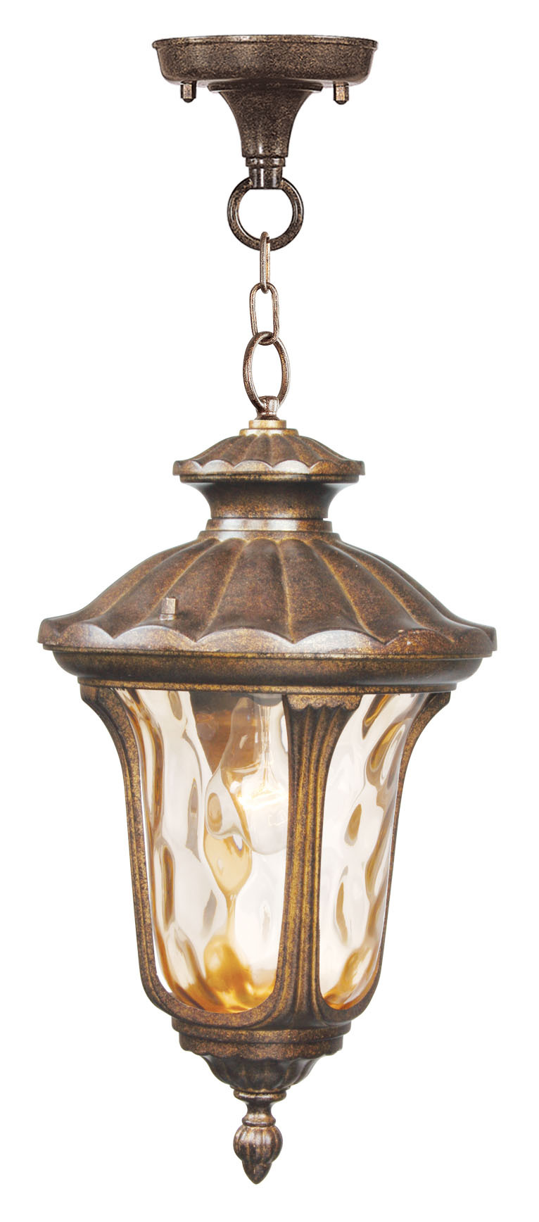 1 Light Moroccan Gold Chain Lantern