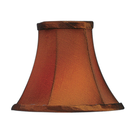 Brown Silk Bell Clip Shade