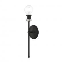 Livex Lighting 14421-04 - 1 Light Black with Brushed Nickel Accents ADA Single Sconce