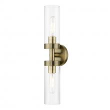 Livex Lighting 16172-01 - 2 Light Antique Brass ADA Vanity Sconce