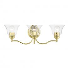 Livex Lighting 16933-02 - 3 Light Polished Brass Vanity Sconce