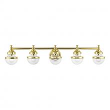 Livex Lighting 17415-02 - 5 Light Polished Brass Large Vanity Sconce
