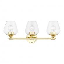 Livex Lighting 17473-02 - 3 Light Polished Brass Vanity Sconce