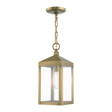  20591-01 - 1 Lt Antique Brass Outdoor Pendant Lantern