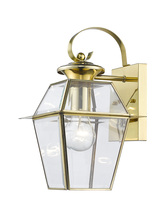 Livex Lighting 2181-02 - 1 Light PB Outdoor Wall Lantern