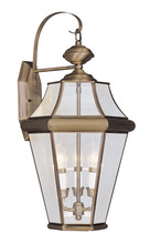 Livex Lighting 2361-01 - 3 Light AB Outdoor Wall Lantern