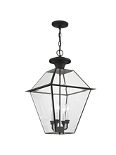 Livex Lighting 2387-04 - 4 Light Black Outdoor Chain Lantern