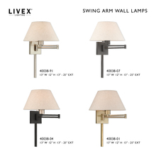 Livex Lighting 40038-01 - 1 Lt Antique Brass Swing Arm Wall Lamp
