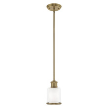 Livex Lighting 40210-01 - 1 Lt Antique Brass Mini Pendant