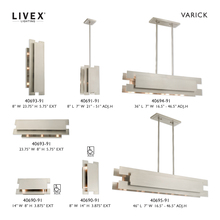 Livex Lighting 40694-91 - 4 Lt Brushed Nickel Linear Chandelier