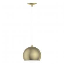 Livex Lighting 40801-01 - 1 Light Antique Brass Pendant
