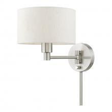 Livex Lighting 40940-91 - 1 Light Brushed Nickel Swing Arm Wall Lamp