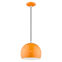 Livex Lighting 41181-77 - 1 Lt Shiny Orange Mini Pendant