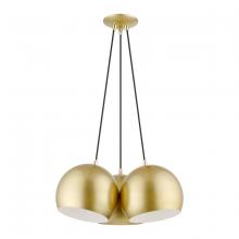 Livex Lighting 43393-33 - 3 Light Polished Gold Globe Pendant