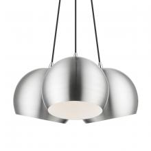 Livex Lighting 43393-66 - 3 Light Polished Aluminum Globe Pendant