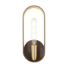 Livex Lighting 45762-07 - 1 Lt Bronze with Antique Brass Accents ADA Single Sconce