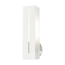 Livex Lighting 45953-13 - 1 Lt Textured White with Brushed Nickel Finish Accents ADA Single Sconce