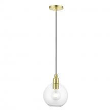 Livex Lighting 48972-12 - 1 Light Satin Brass Sphere Pendant