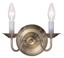 Livex Lighting 5018-01 - 2 Light Antique Brass Wall Sconce