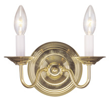 Livex Lighting 5018-02 - 2 Light Polished Brass Wall Sconce