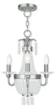 Livex Lighting 51843-91 - 3 Light BN Mini Chandelier/Ceiling Mount