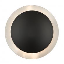 Livex Lighting 56571-04 - 2 Light Black Medium Semi-Flush/ Wall Sconce with Brushed Nickel Reflector Backplate