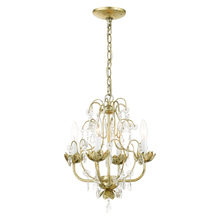  8193-28 - 4 Lt Winter Gold Chandelier