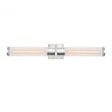  AC11773CN - Positano-2-Light Bathroom Vanity Light-Clear Glass/Polished Nickel