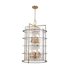  AC11812BB - Burford Collection 12-Light Chandelier Brass & Black