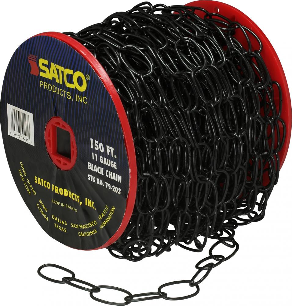 11 Gauge Chain; Black Finish; 50 Yards (150 Feet) To Reel; 1 Reel To Master 15lbs Max
