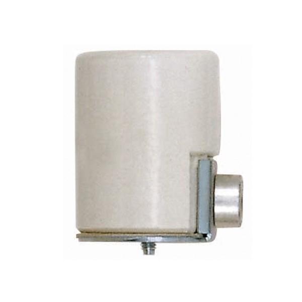 Porcelain Socket With Side Outlet And Bushing; 1/8 IPS Bushing; CSSNP Screw Shell; Glazed; 660W;