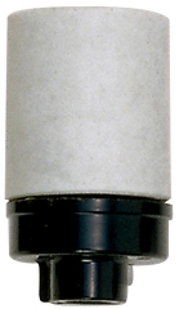 Keyless Porcelain Socket With Phenolic 1/8 IPS Cap; With One Screw; CSSNP Screw Shell; Unglazed;