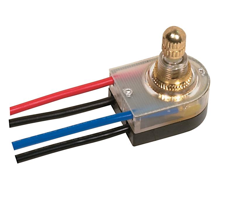 On-Off Lighted Rotary Switch; 3/8" Plastic Bushing; Single Circuit; 6A-125V, 3A-250V Rating;
