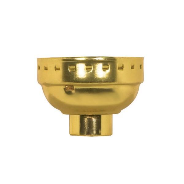 3 Piece Solid Brass Cap With Paper Liner; 1/8 IP Less Set Screw; Polished Brass Finish