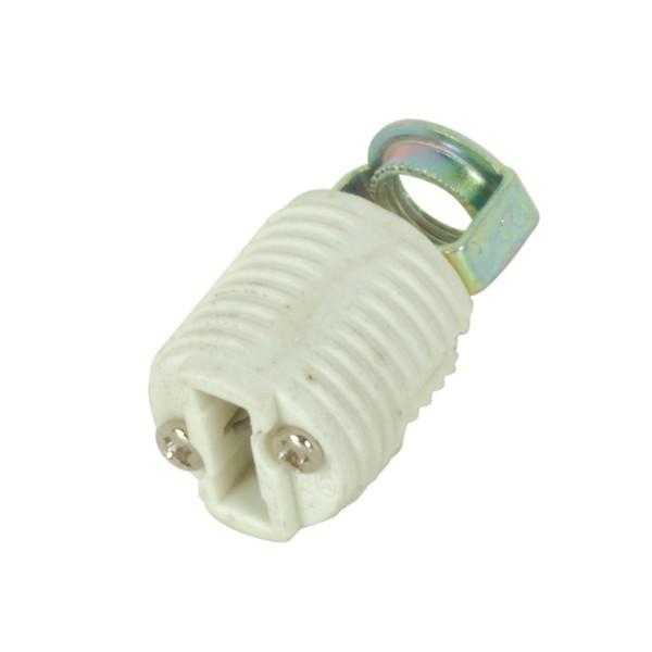 Threaded G-9 Porcelain Socket; Push-In Terminals; 1/8 IP Hickey Inside Extrusion; Double Leg; 660W;