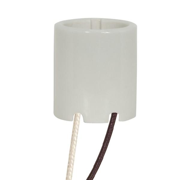 Keyless Porcelain Socket With Paper Liner; 2 Bushings; 2 Wireways; Spring Contact For 4KV; 9"
