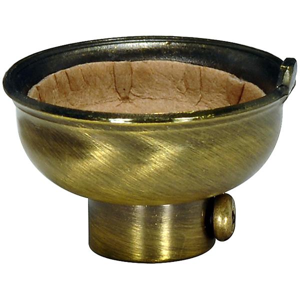 3 Piece Solid Brass Cap With Paper Liner; Antique Brass Finish; 1/4 IP With Set Screw