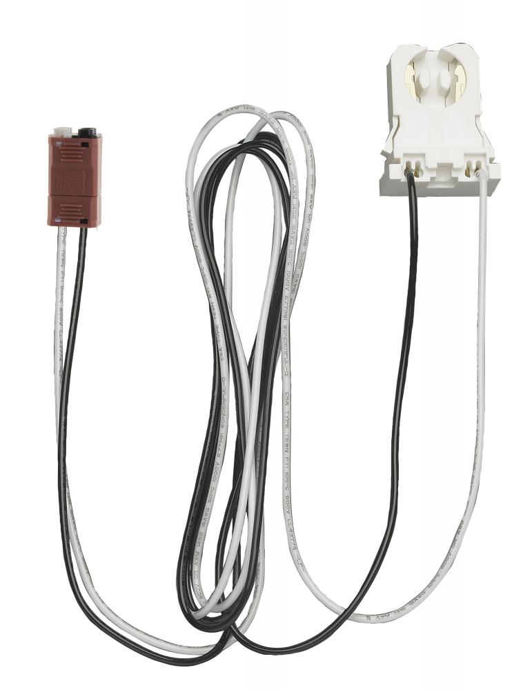 1-Light ballast bypass wiring harness for linear LED T8 lamps