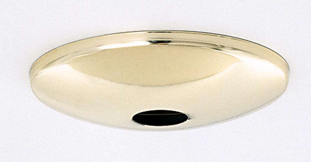 Plain Shallow Fixture; Canopy Only; Brass Finish; 5in. Diameter; 1-1/16in. Center Hole