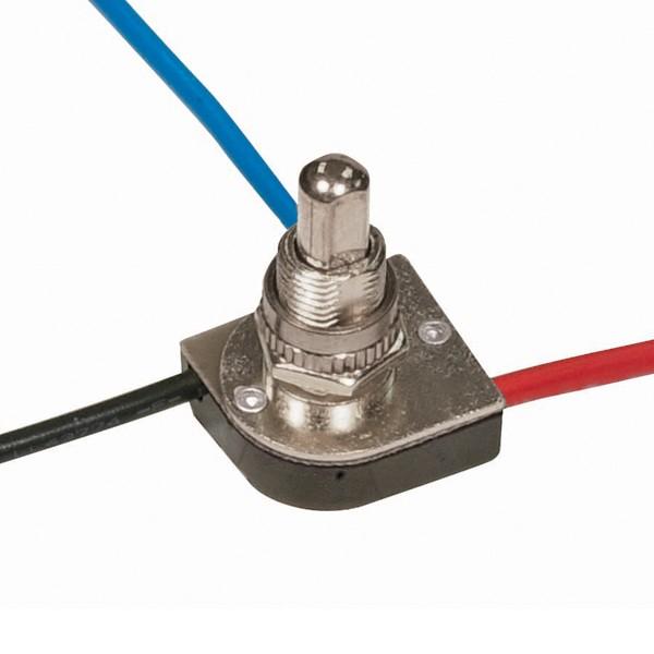 3-Way Metal Push Switch; 3/8 Metal Bushing; 2 Circuit; 4 Position (L-1, L-2, L1-2, Off); 6A-125V,