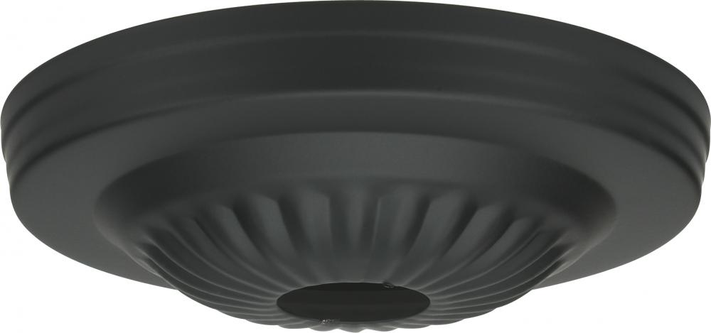 Ribbed Canopy; Canopy Only; Black Finish; 5" Diameter; 1-1/16" Center Hole