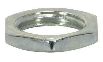 Steel Locknut; 1/4 IP; 11/16" Hexagon; 1/8" Thick; Zinc Plated Finish