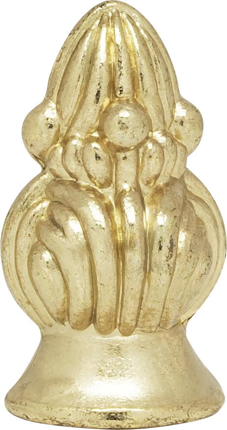 Bud Finial; 1-3/8" Height; 1/8 IP; Polished Brass Finish