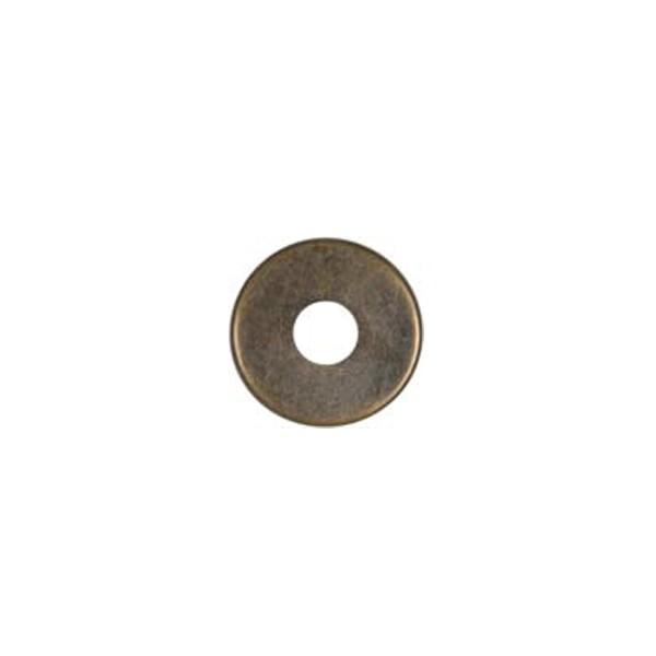 Steel Check Ring; Curled Edge; 1/8 IP Slip; Antique Brass Finish; 3/4" Diameter