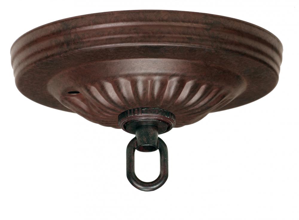 Ribbed Canopy Kit; Old Bronze Finish; 5" Diameter; 1-1/16" Center Hole; Includes Hardware;