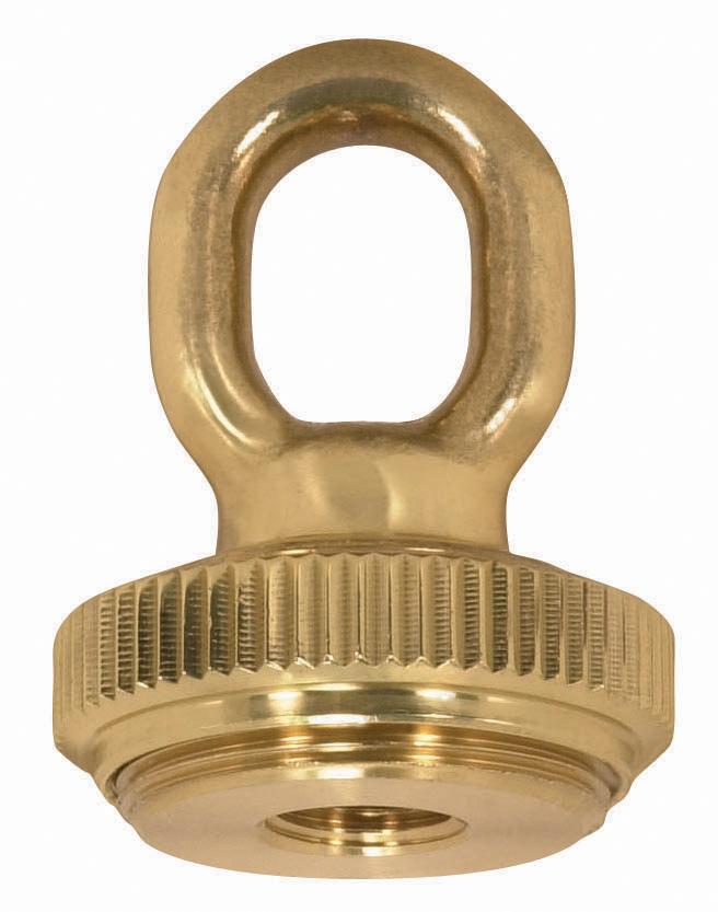 1/4 IP Heavy Duty Cast Brass Screw Collar Loops with Ring 1/4 IP Fits 1-1/4" Canopy Hole Ring